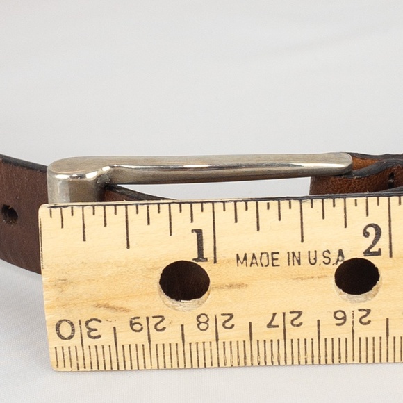 VALMARS Belt Woman's Medium Brown Leather Braided Belt Made In Italy - Picture 8 of 11